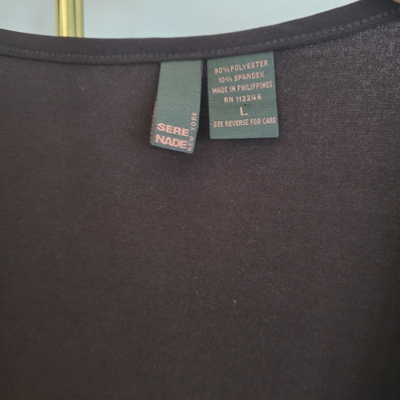 Black Ruched Women's Top - Picture 3 of 4